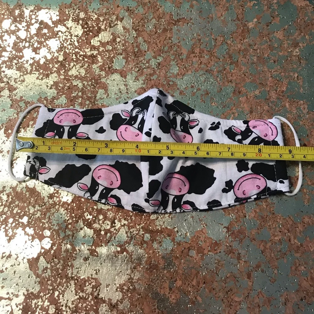 KID’S “HAPPY COW” COTTON BLEND FACE MASK